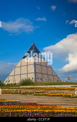 Kazakhstan, Astana, Palace of Peace and Reconciliation pyramid designed by Sir Norman Foster Stock Photo