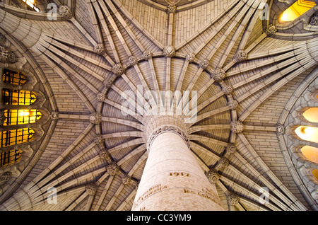 The gothic architecture ceiling inside the Canadian Parliament's Rotunda in Ottawa Canada. Stock Photo