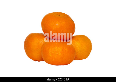 fresh juicy oranges satsumas unpeeled vitamin C Stock Photo