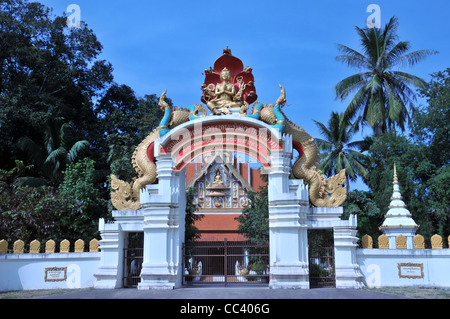 door temple, Vientiane, Laos Stock Photo