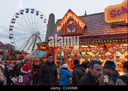 Erfurt Christmas market Thuringia Germany Europe Stock Photo