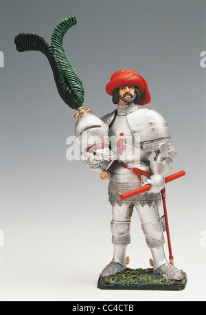 Collecting: Soldiers In Armour Knight Armour Visconteo Milanese First Half '15th Century. Stock Photo