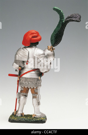 Collecting: Soldiers In Armour Knight Armour Visconteo Milanese First Half '15th Century. Stock Photo