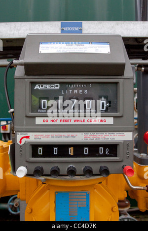 Fuel Metering System at oil storage depot. Alpeco Meter Stock Photo