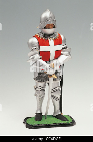 Collecting: Soldiers In Armour Knight Of Malta Armour Italian Fine 15th Century. Stock Photo