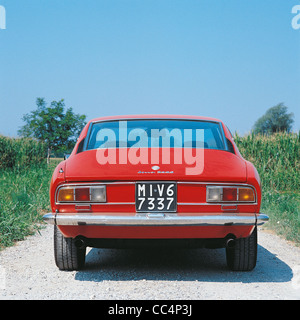 Cars Italy XX - Auto Fiat Dino 2400 Coupe. Year 1970. Color Red Fiat Stock Photo