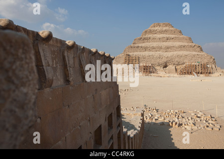 Step Pyramid of Djoser at Saqqara, Egypt. Stock Photo