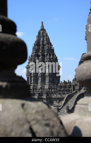 Sewu buddhist temple within Prambanan archaeological park Stock Photo