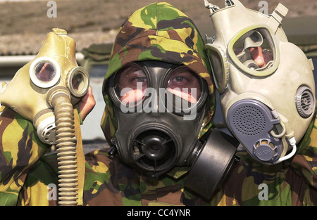 Respirators - Gas Masks - military surplus equipment. Stock Photo