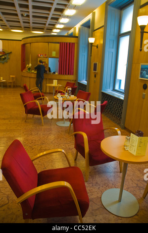Cafe inside Terror Haza the House of Terror museum of dictatorships central Budapest Hungary Europe Stock Photo