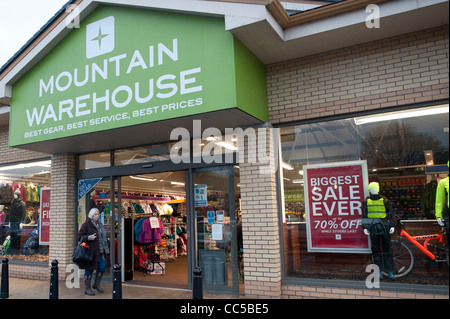 Mountain warehouse outdoor clothing store and branch of Lloyds