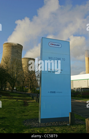 didcot power station in oxfordshire cooling tower jan 2012 Stock Photo