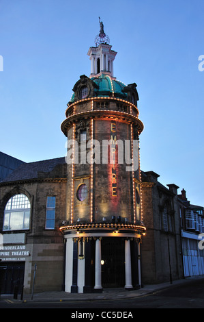 The Sunderland Empire Theatre at dusk, High Street, Sunderland, Tyne and Wear, England, United Kingdom Stock Photo