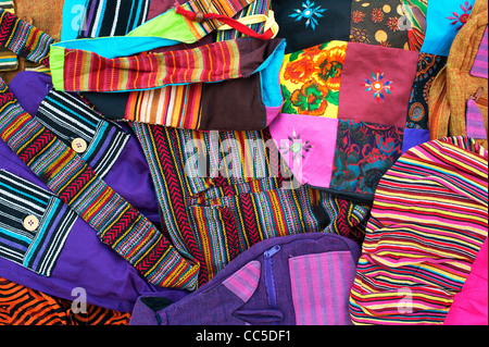 Multicoloured Indian bags pattern Stock Photo