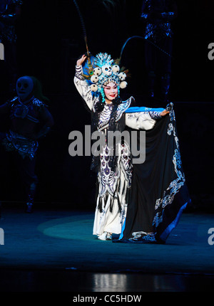 Peking opera actress performing Bai Gu Jing, Beijing, China Stock Photo