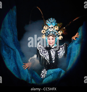 Peking opera actress performing Bai Gu Jing, Beijing, China Stock Photo