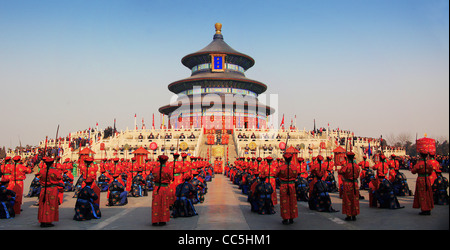 Worshipping Heaven Ceremony at Temple of Heaven, Beijing, China Stock Photo