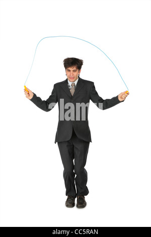 Businessman posing pull rope hi-res stock photography and images