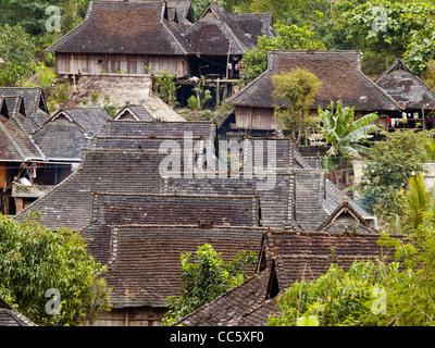 Dai traditional houses, Manjinglan Dai Ethnic Village, Xishuangbanna ...