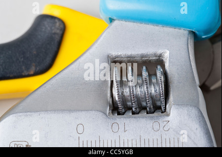 adjustable wrench on white background Stock Photo