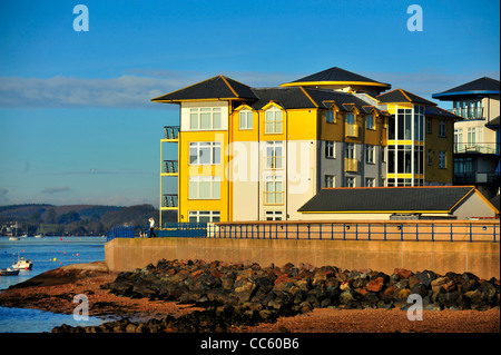 Exmouth docks new development buildings - Exe estuary - Devon - UK Stock Photo