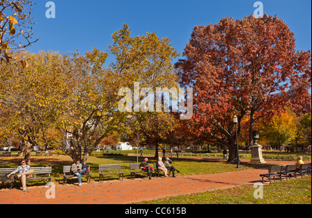 WASHINGTON, DC USA - People in Lafayette Park, also known as Lafayette Square. Stock Photo