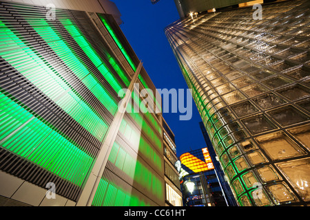 Japan, Tokyo, Ginza, Maison Hermes Store and Sony Building Stock Photo