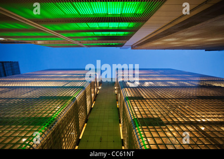 Japan, Tokyo, Ginza, Maison Hermes Store and Sony Building Stock Photo