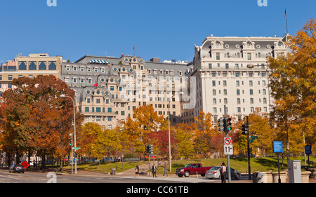 WASHINGTON, DC USA - The Willard Hotel complex on Pennsylvania Avenue. Stock Photo