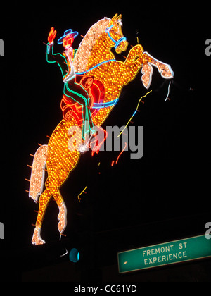 A classic neon sign in Fremont street Las Vagas Stock Photo