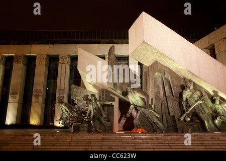 The Supreme court building in Warsaw, Poland and the Warsaw uprising monument. Stock Photo