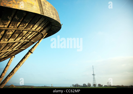 RAF Stenigot surviving CHAIN HOME HIGH mast radar system for early warning The 'Mast of Terror' is the WWII radar aerial Stock Photo