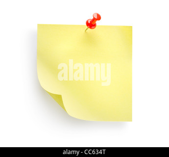 Yellow notebook isolated on a white background Stock Photo