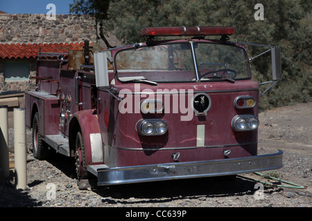 An abandon fire engine in death valley on the California /Nevada border Stock Photo