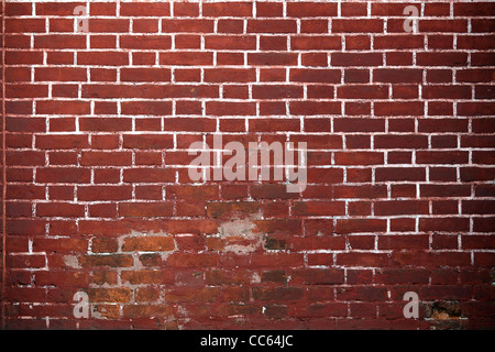Old red brick wall background. Stock Photo