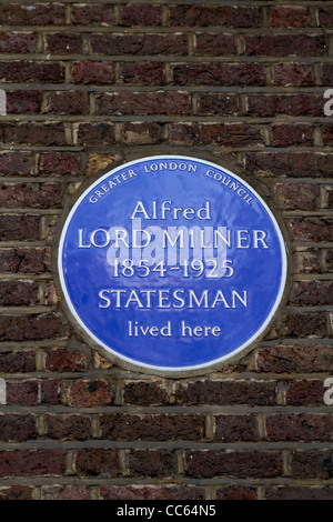 Blue plaque for Sir Alfred Milner in Marylebone, London Stock Photo