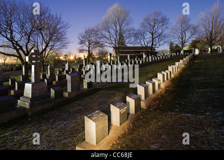 Many victims of the Titanic disaster were buried at Fairview Lawn Cemetery in Halifax, Nova Scotia. Stock Photo