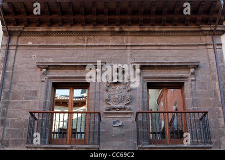 1698 coat of arms - Santo Domingo de la Calzada, La Rioja, Spain Stock Photo