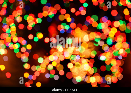 Christmas lights out of focus as a background Stock Photo