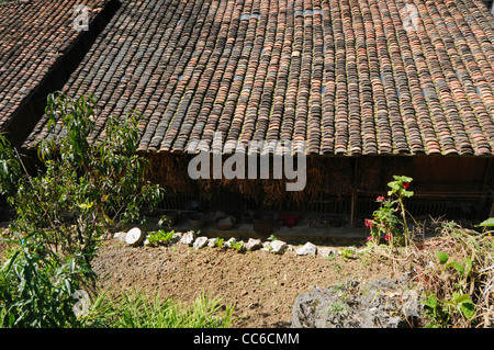 Heiyi Zhuang traditional house, Napo Heiyi Zhuang Folk Area, Baise, Guangxi , China Stock Photo