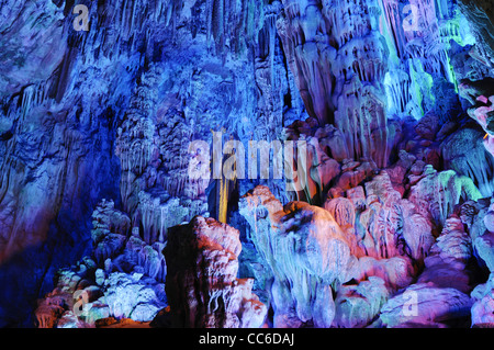 Reed Flute Cave, Guilin, Guangxi , China Stock Photo