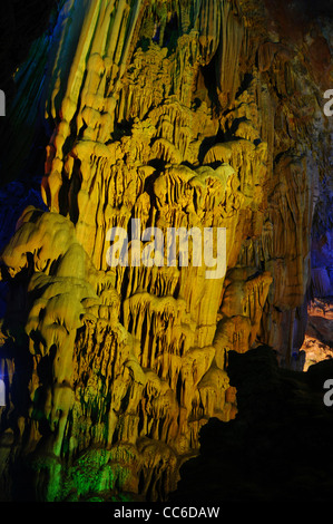 Reed Flute Cave, Guilin, Guangxi , China Stock Photo