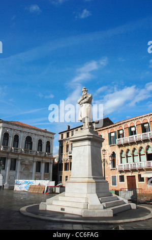 Statue of Niccolò Tommaseo at Campo Santo Stefano, Venice, Italy Stock Photo