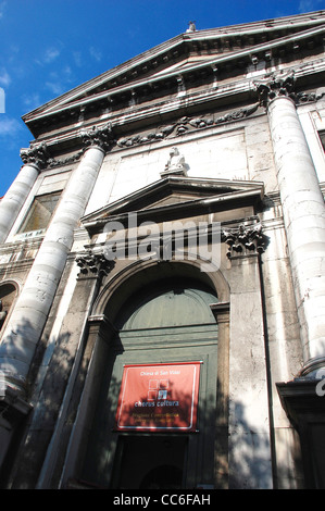 Entrance of Chiesa di San Vidal, Campo Santo Stefano, Venice, Italy Stock Photo