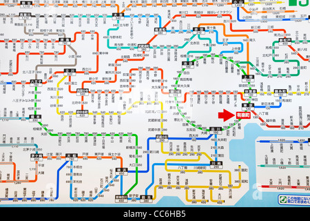 Jc Line Map Japan, Tokyo, JR (Japan Railways) Train Guards Stock Photo - Alamy