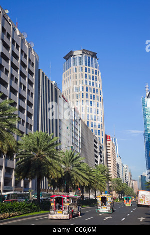 Philippines, Manila, Makati, Ayala Avenue Stock Photo