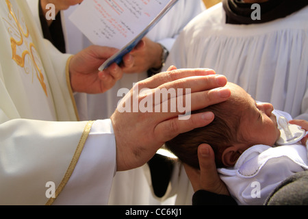 Qasr al Yahud, Baptism of the Lord, a mass by the Jordan river Stock Photo