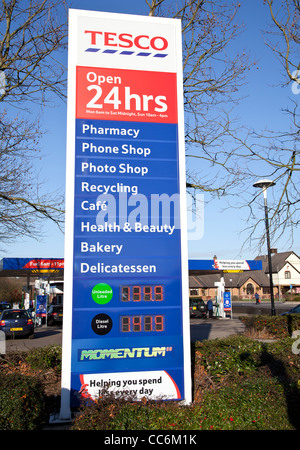 Tesco petrol station Stock Photo