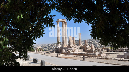 Hercules Temple in Citadel Amman Stock Photo