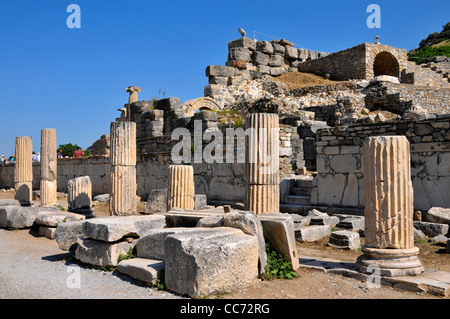 Basilica Ancient Ephesus Turkey Kusadasi Aegean Mediterranean Stock Photo